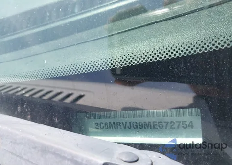 2021 Ram Promaster 3500 Cargo Van High Roof 159 Wb Ext из США, поврежденный, VIN 3C6MRVJG9ME572754